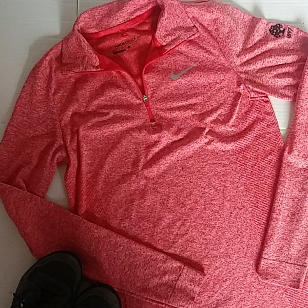 Nike Golf Dri-Fit Long Sleeves Shirt Zip Up Too